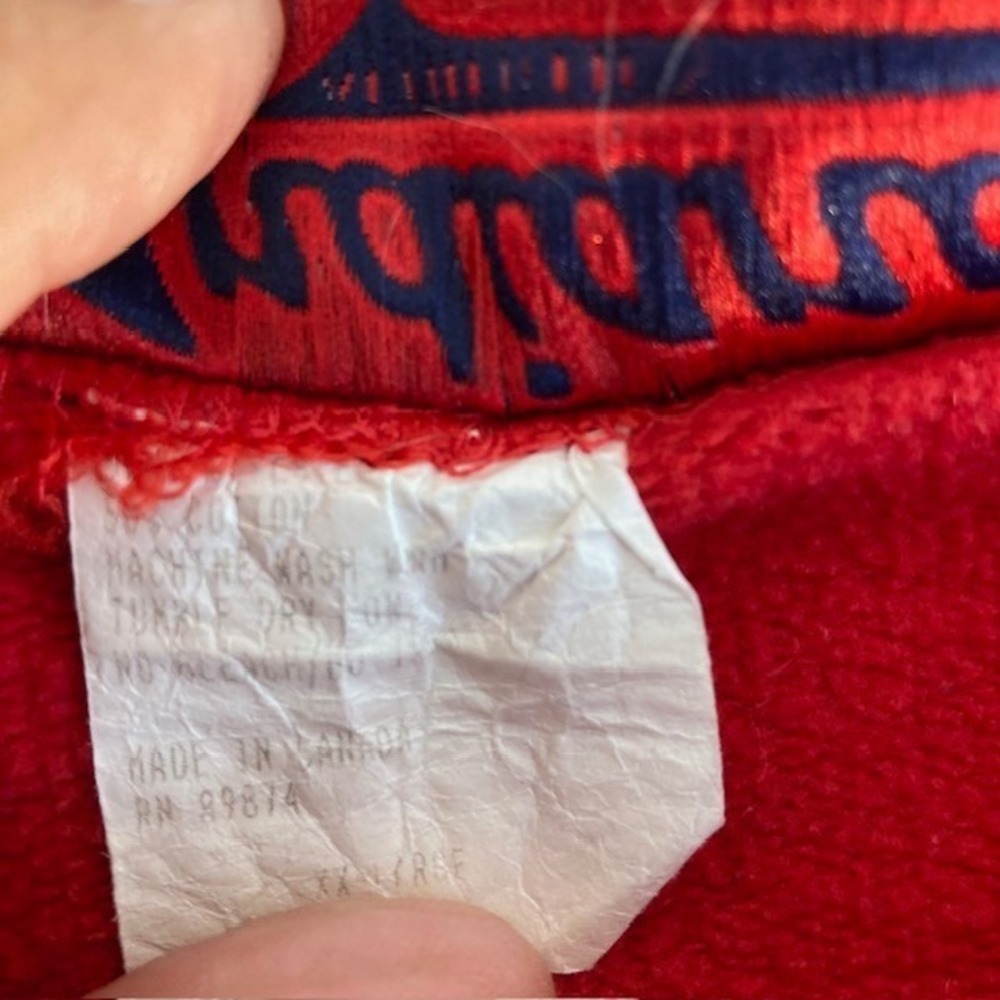 Vintage Cleveland Indian Red Embroidered Sweatshirt - Picture 10 of 10